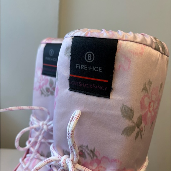 Love Shack Fancy X Bogner Fire + Ice Floral Snow Boots Womens Sz 8 38 Italy NEW - Picture 5 of 7